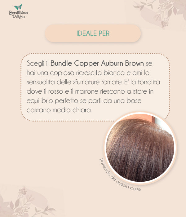 Tonalità Copper Auburn Brown