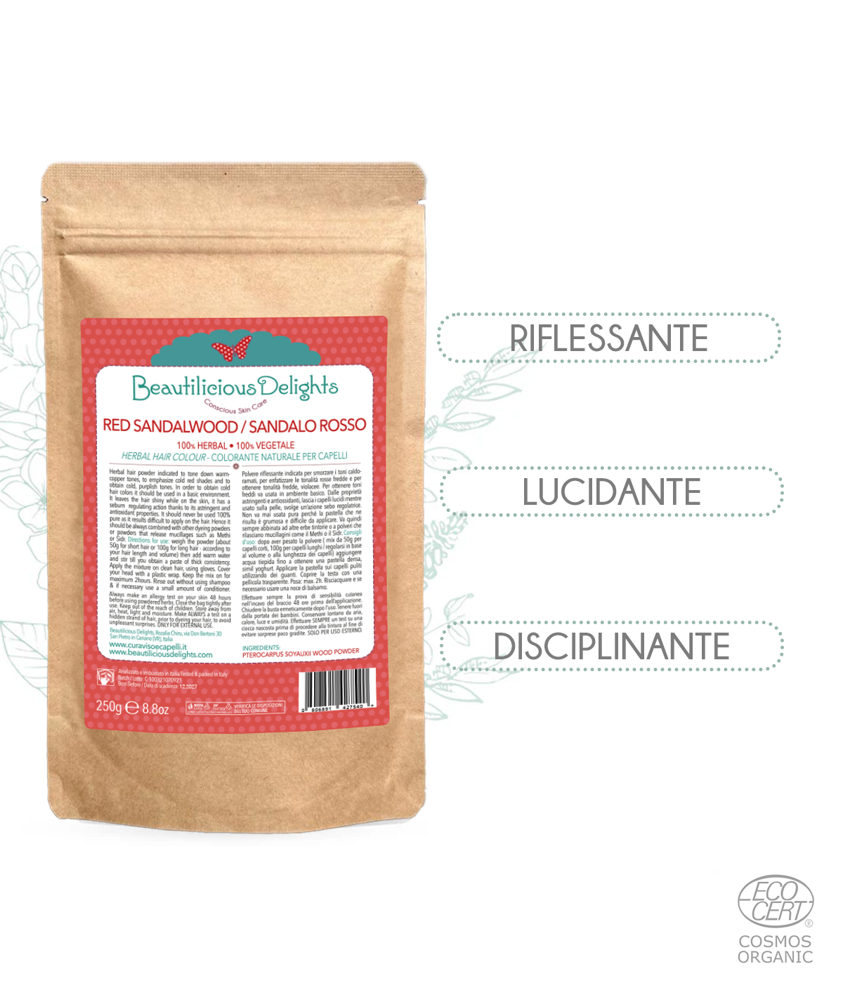 Sandalo Rosso - Riflessante Naturale Toni Ginger o Rosso Freddo