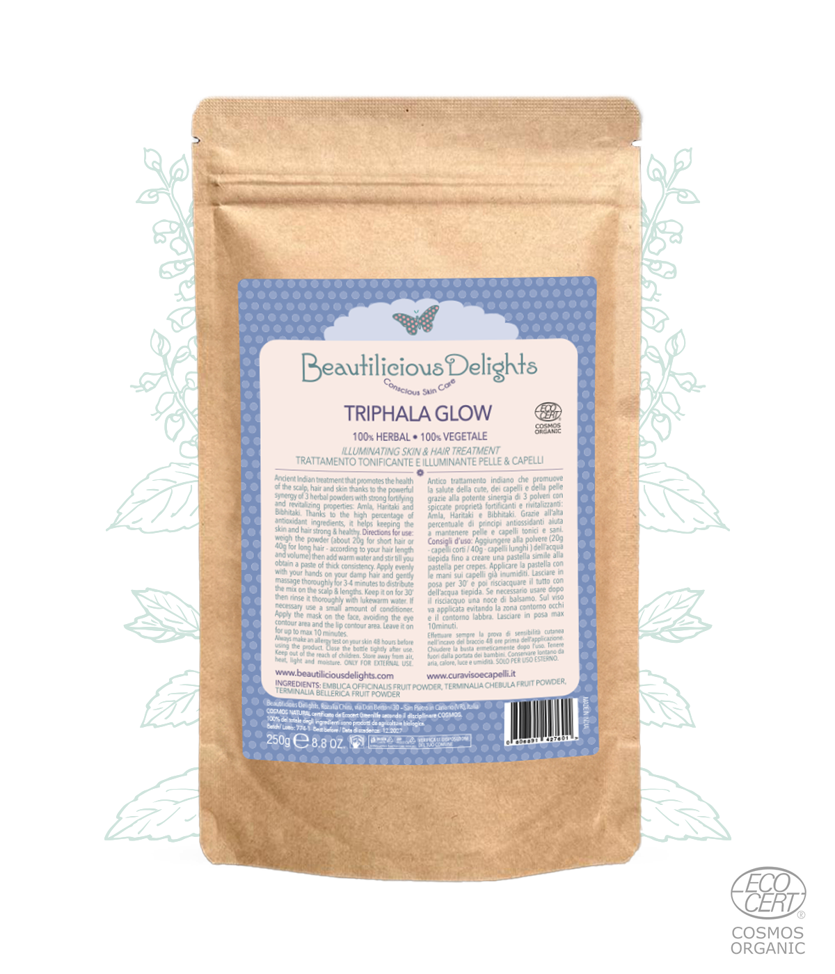 Triphala Glow - Cosmos Organic Skin & Hair Toning and Illuminating Treatment