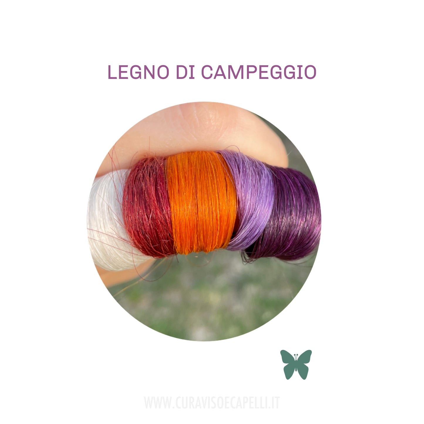 Legno di Campeggio - Riflessante Naturale Capelli Violaceo o Ambrato
