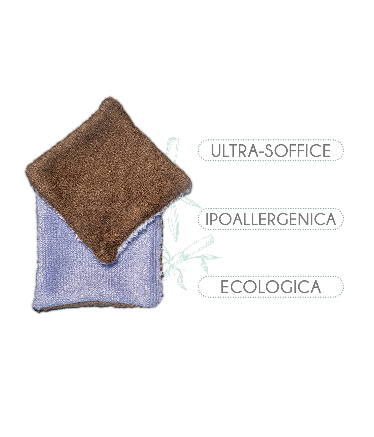 2 Pad Struccanti Doppi Bicolore Riutilizzabili in Fibra di Bambù
