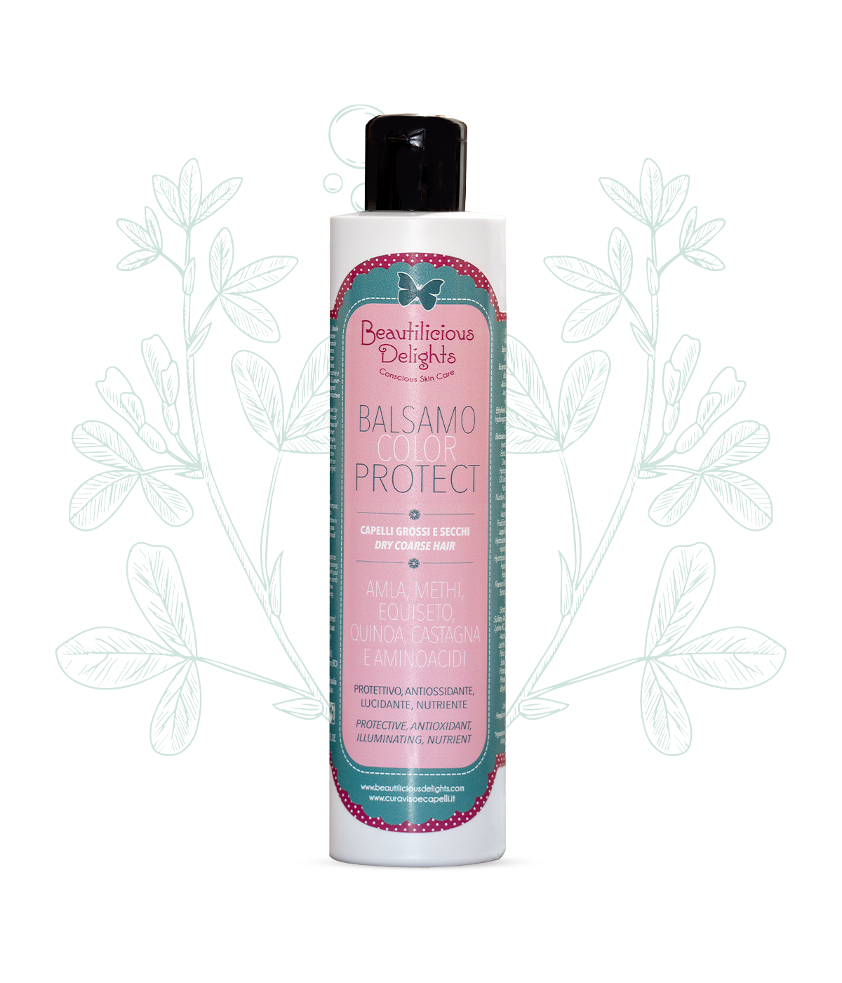Balsamo COLOR PROTECT Capelli Grossi all'Equiseto, Castagna e Aminoacidi