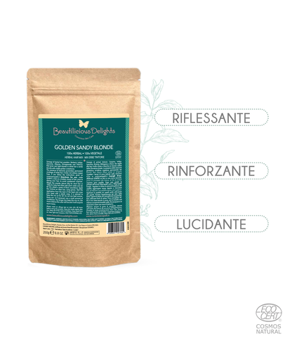 Golden Sandy Blonde - Biondo Chiaro Dorato - Mix Erbe Tintorie Cosmos Natural