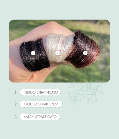 Henné Nero BIO (Indigo Indigofera Tinctoria) Tinta Naturale Capelli Cosmos Organic