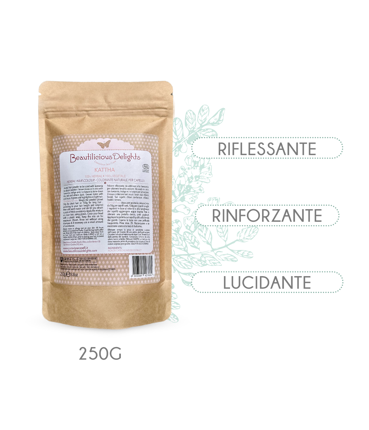 Kattha - Riflessante Naturale Toni Cenere Cannella o Bruni Cosmos Natural Beautilicious Delights