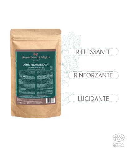 Light - Medium  Brown - Castano Medio-Chiaro-  Mix Erbe Tintorie Cosmos Natural
