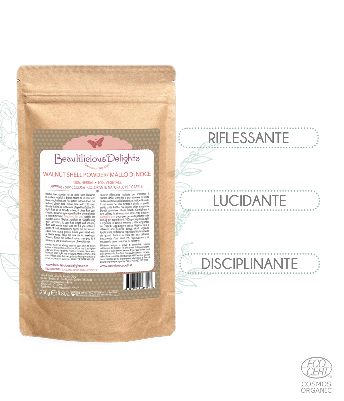 Mallo di Noce - Riflessante Capelli Naturale Toni Castano o Bruni