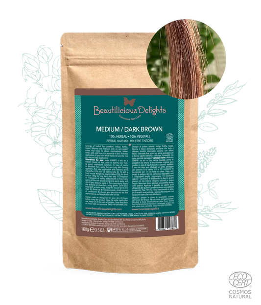 Medium Dark Brown - Castano Medio - Scuro - Mix Erbe Tintorie Cosmos Natural