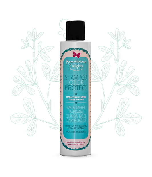 Shampoo COLOR PROTECT Capelli Fini all'Amla, Noce Verde e Moringa