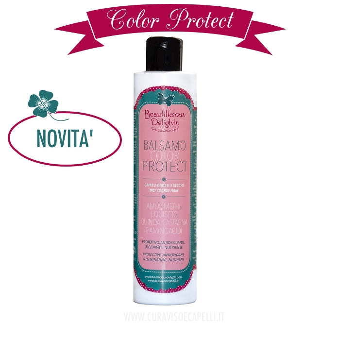 Balsamo COLOR PROTECT Capelli Grossi all'Equiseto, Castagna e Moringa Beautilicious