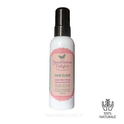 Spray Protettivo Rinforzante Capelli Fragili e Secchi - Hair Elixir - Beautilicious Delights 