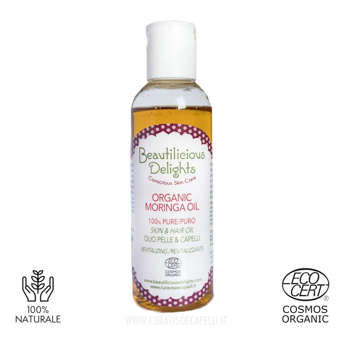 Olio di Moringa Bio - Rivitalizzante Pelle & Capelli Cosmos Organic - Beautilicious Delights 