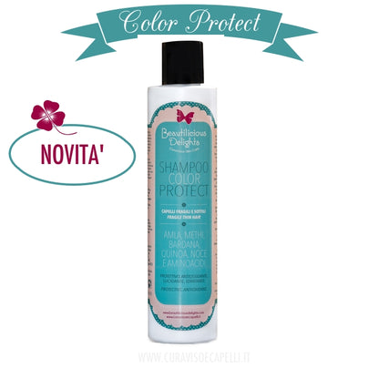 Shampoo COLOR PROTECT per Capelli Fini all'Amla, Noce Aminoacidi Beautilicious