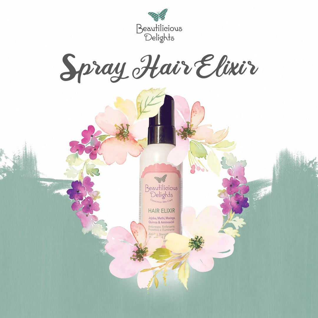 Spray Protettivo Rinforzante Capelli Fragili e Secchi - Hair Elixir - Beautilicious Delights 