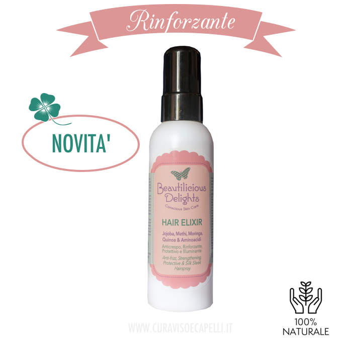 Spray Protettivo Rinforzante Capelli Fragili e Secchi - Hair Elixir - Beautilicious Delights 