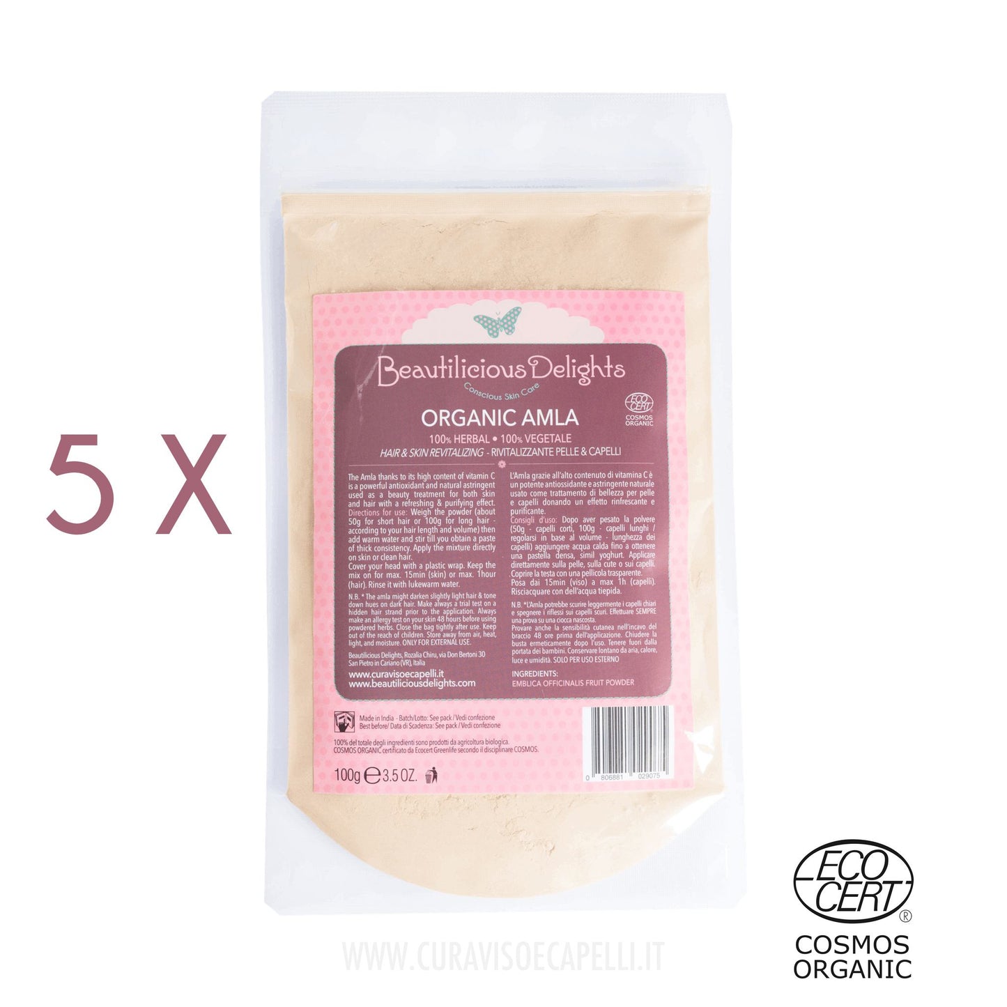 Amla BIO - Rimedio Naturale Rinforzante Capelli & Illuminante Viso Cosmos Organic