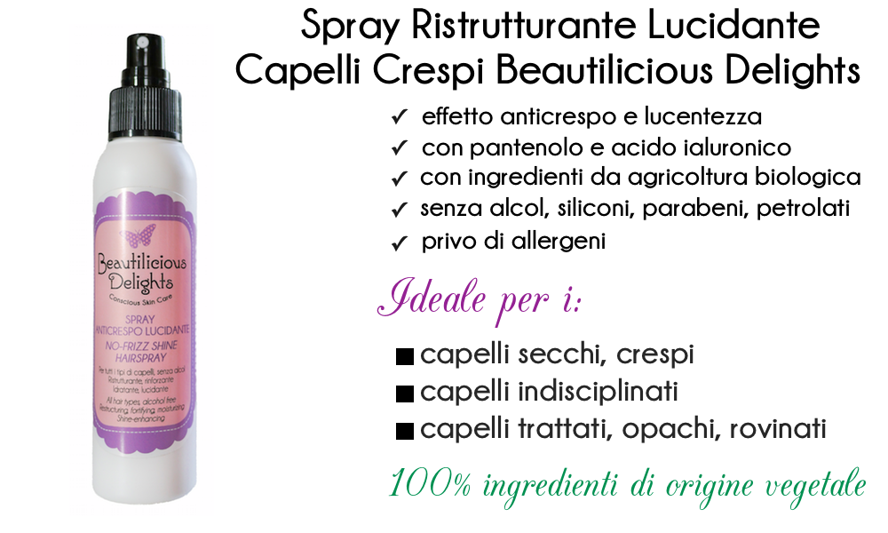 Spray Ristrutturante Lucidante Capelli Crespi - Beautilicious Delights 